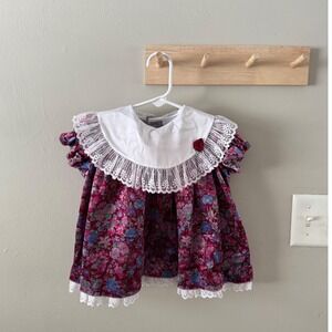 18m. Vintage sweet liberty floral velour dress